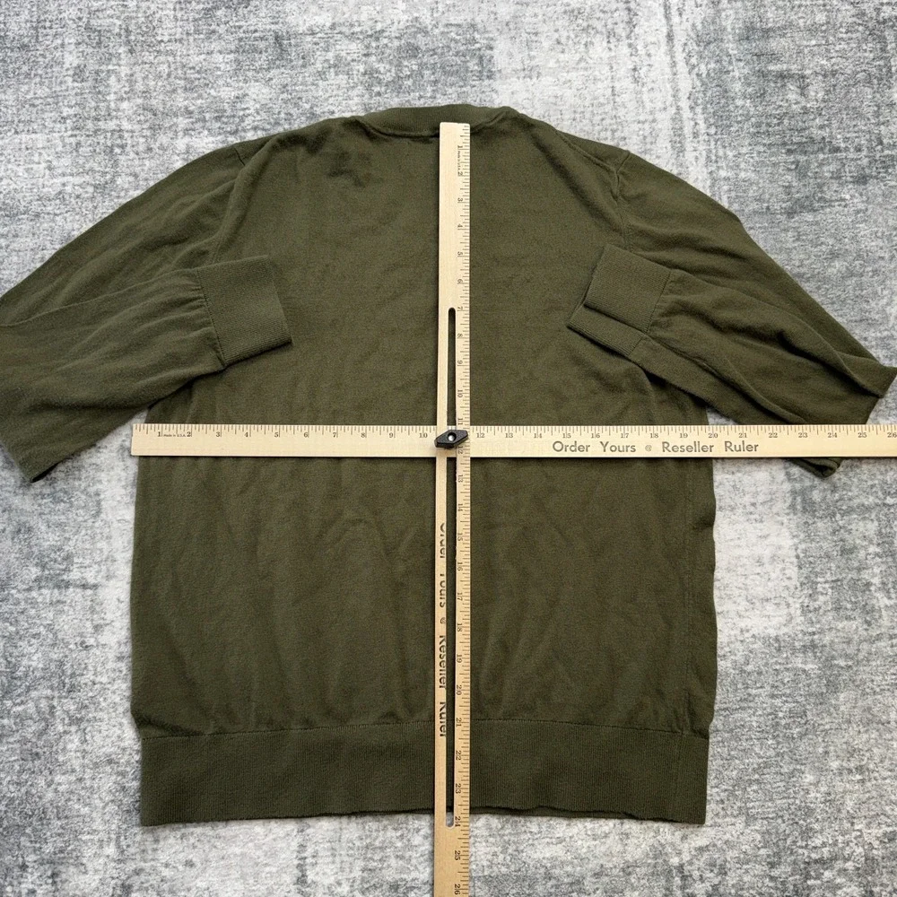 Quince Sweater Womens XL Olive Green‎ Lightweight Cotton Cashmere Crewneck Knit